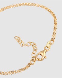 Elli Jewelry - Bracelet Double Chain 925 Sterling Silver Gold-Plated