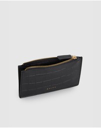 Evity - Lila Croc Emboss Leather CC Holder