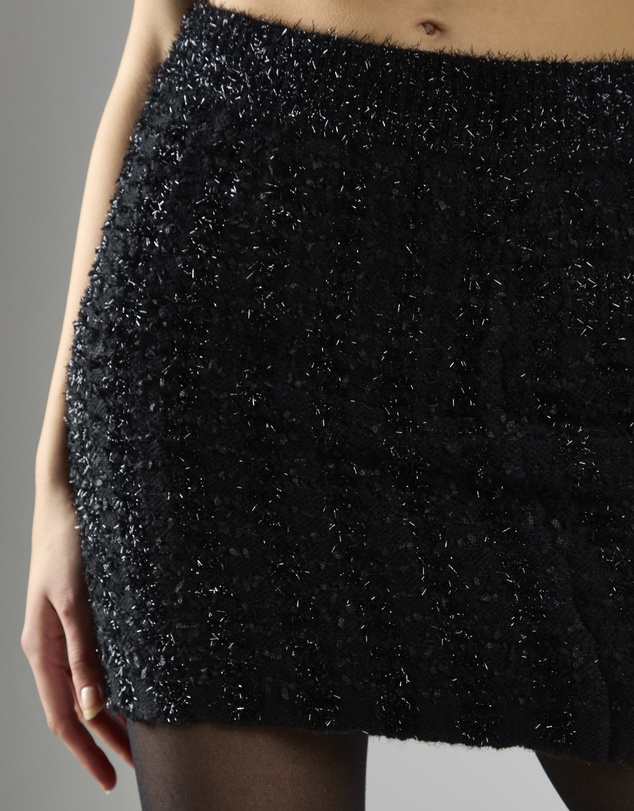 Glamorous - Tinsel Knitted Mini Skirt