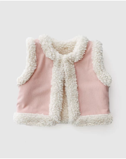 WITH LOVE FOR KIDS - Snowy Cord Vest - Babies - Kids