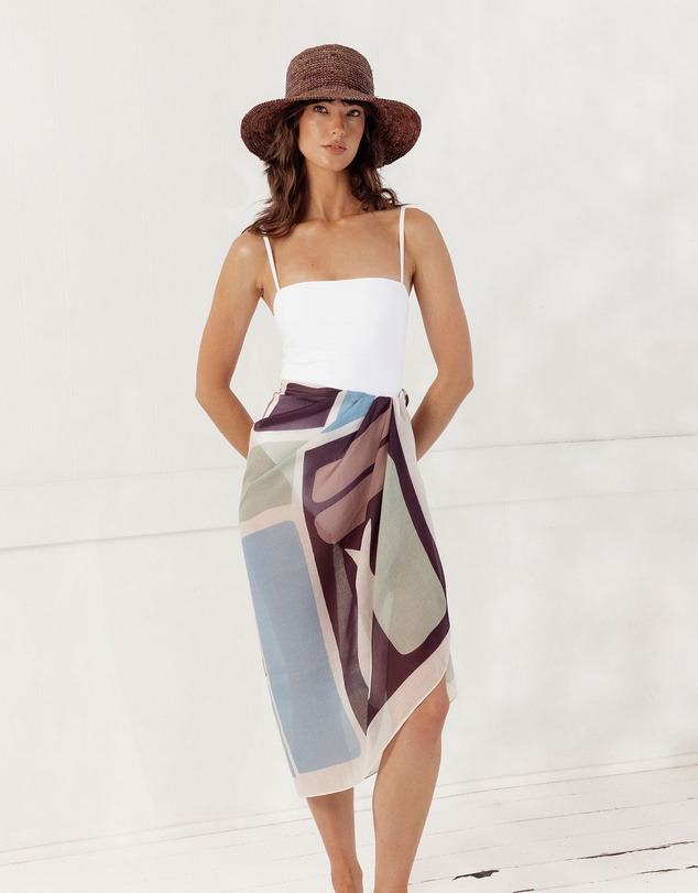 Morgan & Taylor - Aquata Beach Sarong in Blue