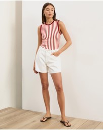 Atmos&Here - Loui Sleeveless Knit Stripe Tank