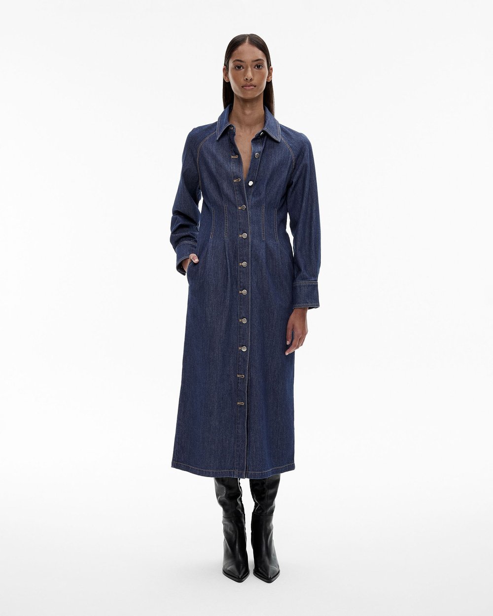 Denim Longline Dress by Witchery Online | THE ICONIC
