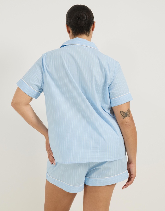 Atmos&Here Curvy - Riley Stripe Cotton PJ Set