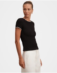 Forever New - Rebecca Scallop Trim T-shirt