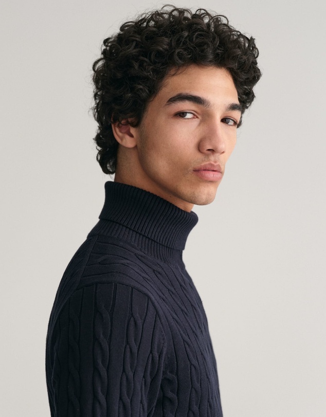 Gant - Cotton Cable Turtleneck Knit