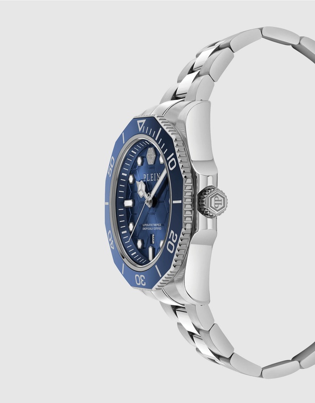 Philipp Plein - AQUASTORM 44mm Silver-Tone Analogue Watch