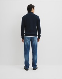 Country Road - Australian Good Earth Cotton Half Zip Knit