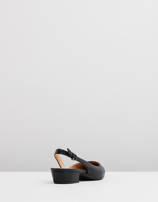 Naturalizer - Banks Slingback Heeled Sandal - Black Leather