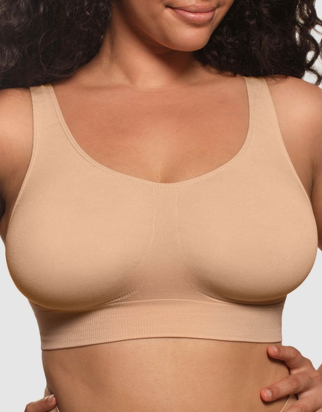 B Free Intimate Apparel - Double Lined Wire Free High Back Crop Bra (C-D-DD-E-F) Cup