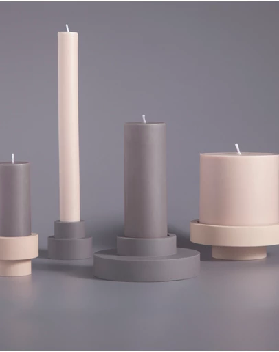 porter green - escc small pillar candle soy-blend unscented candles