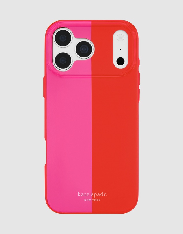 Kate Spade - Kate Spade Racing Strip Pop Pink MagSafe Case for iPhone 18 Pro Max / 17 Pro Max