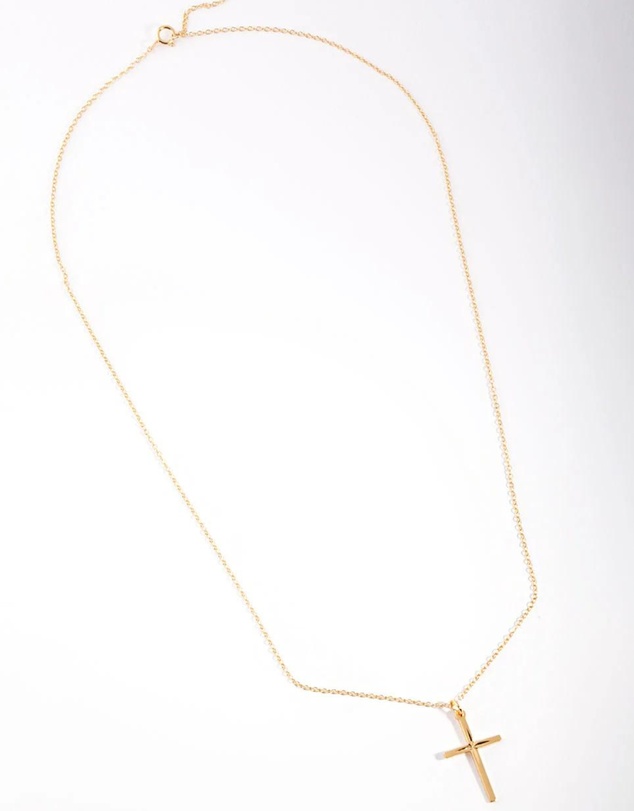 Lovisa - Sterling Silver Gold Cross Necklace