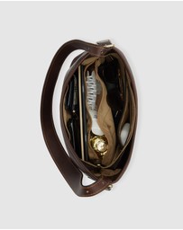 Republic of Florence - Sophia Matt Chocolate Leather Shoulder Bag