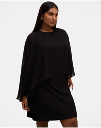 Forever New Curve - Irena Curve Sheer Cape Mini Dress