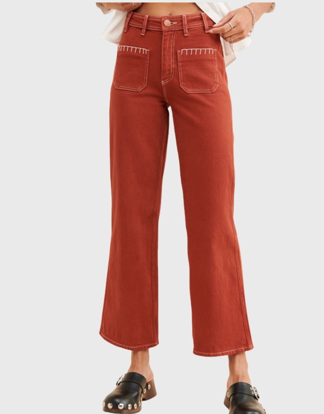 Seventy + Mochi Denim - Mabel Patch Pocket Jean