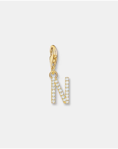 THOMAS SABO - Charm Pendant Letter N Gold Plated