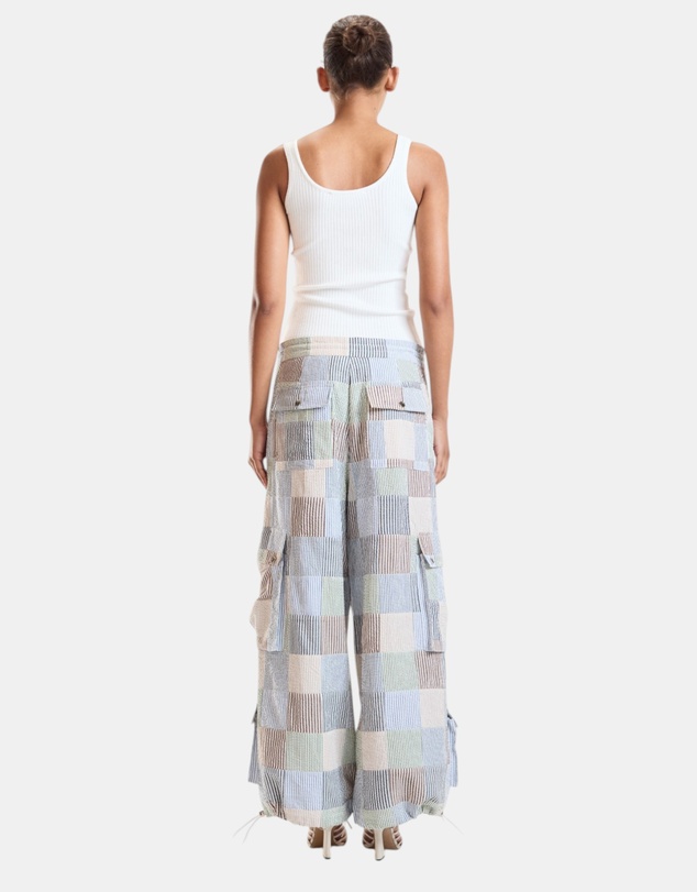 Cynthia Rowley - Seersucker Madras Cargo Pants
