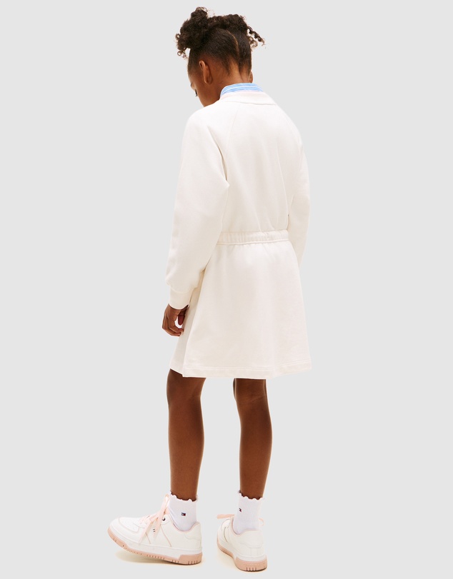 Tommy Hilfiger - Heart Embroidery Drawstring Waist Sweatshirt Dress - Teens