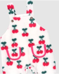 Huxbaby - Very Cherry Sherpa Overalls - Babies-Kids