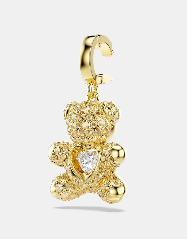 Swarovski - Idyllia Charm, Mixed Cuts, Teddy, Gold Tone, 18K Gold Finish