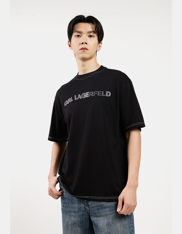 Karl Lagerfeld - T-Shirt With Contrast Stitching