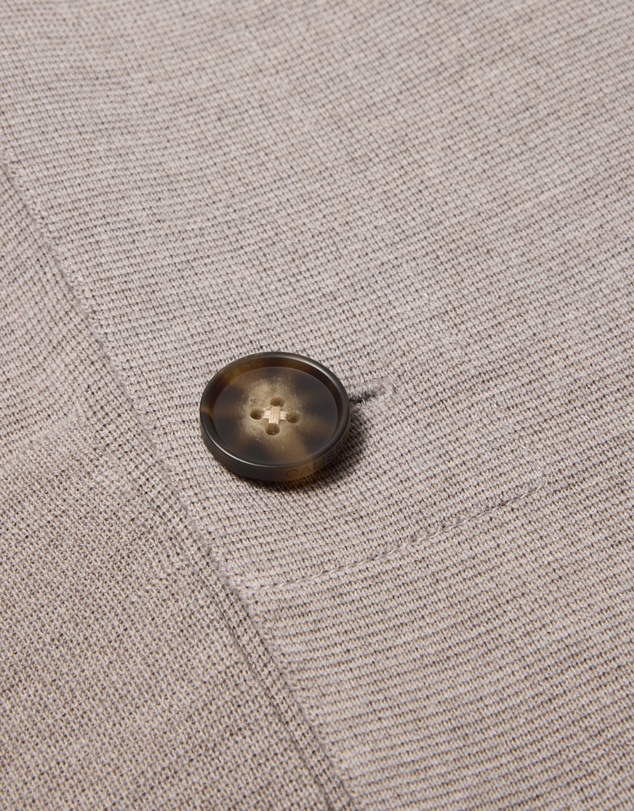 Calibre - Double-Breasted Merino Wool Cardigan Neutral