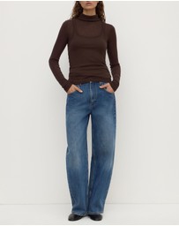 Assembly Label - Nora Merino Wool Layered Turtleneck Top