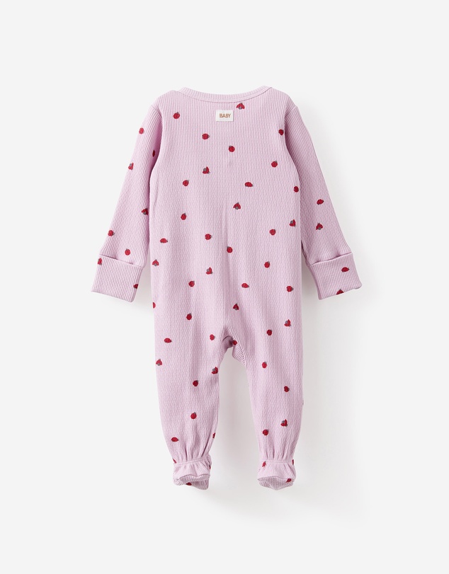 Cotton On Kids - Littlie Organic Long Sleeve Zip Romper