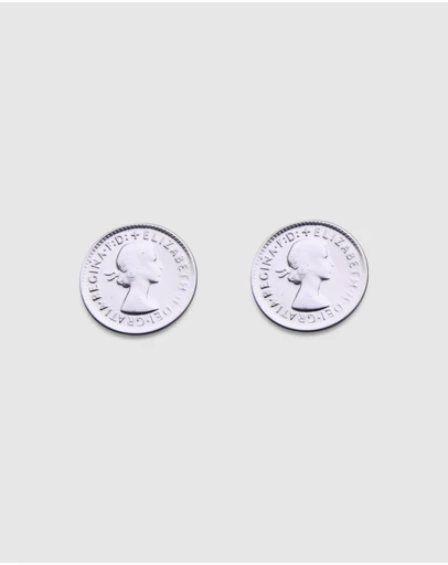 Von Treskow - Coin stud earrings