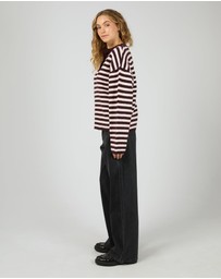 All About Eve - Flossie Stripe Knit Wine