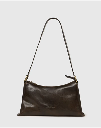 Florence - The Laura Chocolate Leather Shoulder Bag