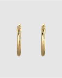 Elli Jewelry - Earrings Hoops 925 Sterling Silver Gold-Plated