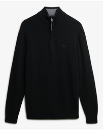 Superdry - Wool Blend Half Zip Slim Fit Jumper