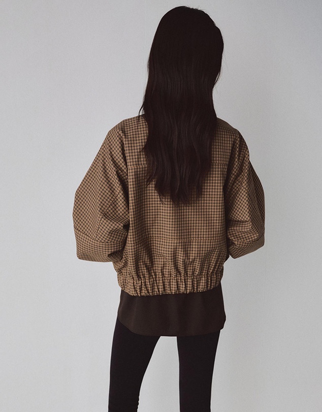 M.N.G - Houndstooth Jacket With High Collar