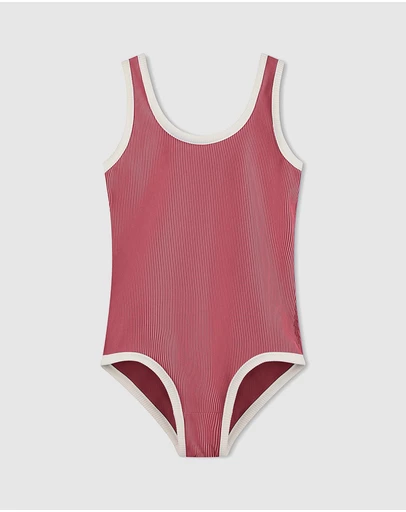 Zulu & Zephyr Mini - Mini Stripe Rib Scoop One Piece - Babies-Teens