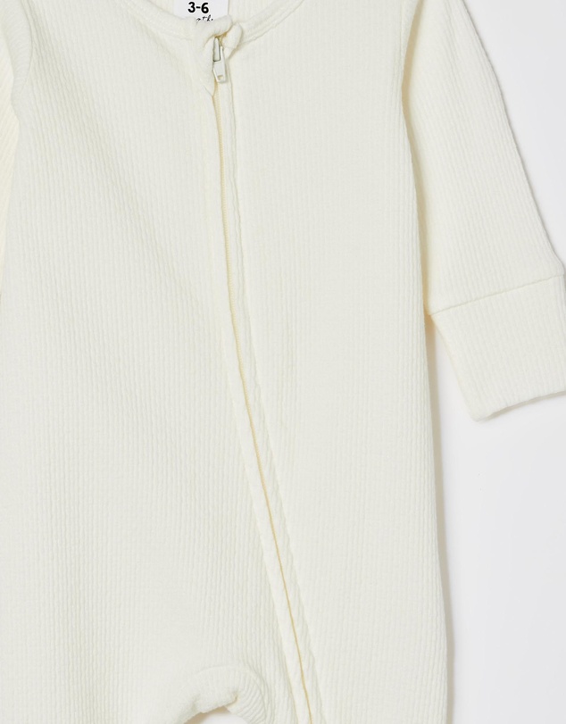 Cotton On Kids - Littlie Organic Long Sleeve Zip Romper