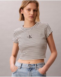 Calvin Klein Jeans - Slim Ribbed Stripe T-Shirt