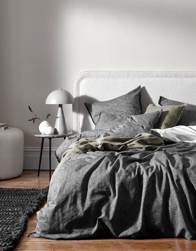 Aura Home - Chambray Fringe Quilt Cover