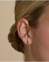 Astrid & Miyu - Dome Cuff 18ct Gold Plated Hoops