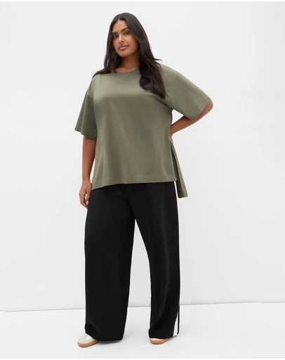 City Chic - Oversized Split Tee
