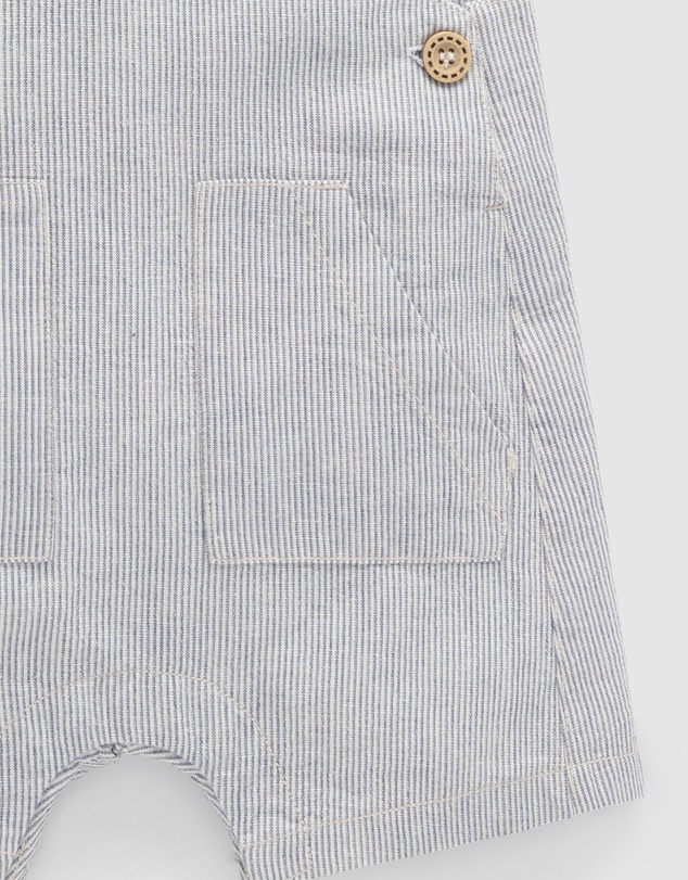 Purebaby - Anteater Striped Overall Set -Kids-Babies