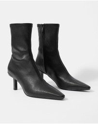 & Other Stories - Stretch-Leather Ankle Boots