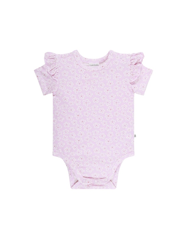 Kynd Baby - Frill Sleeve Bodysuit Frangipani - Size 0
