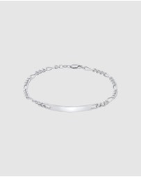 Kuzzoi - ICONIC EXCLUSIVE - Bracelet Men Plate Figaro Classic in 925 Sterling Silver