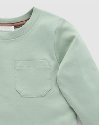 Purebaby - Thick Basic Long Sleeve Tee -Kids-Babies