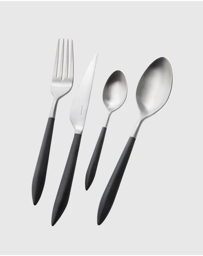 Bugatti - Ares Cutlery Set 16-piece - Black