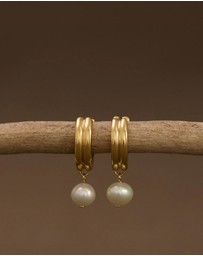Kirstin Ash - Solace Pearl Hoops
