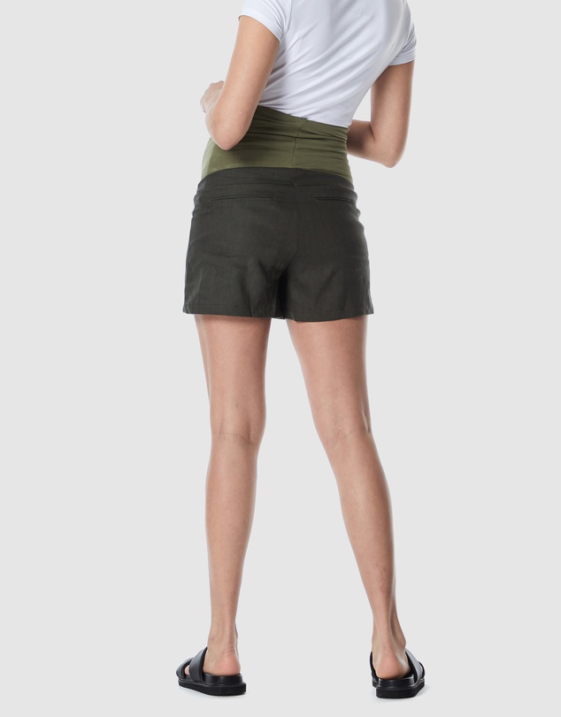 Soon Maternity - Nala Overbelly Linen Shorts