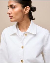 Trenery - Pocket Detail Denim Jacket in White